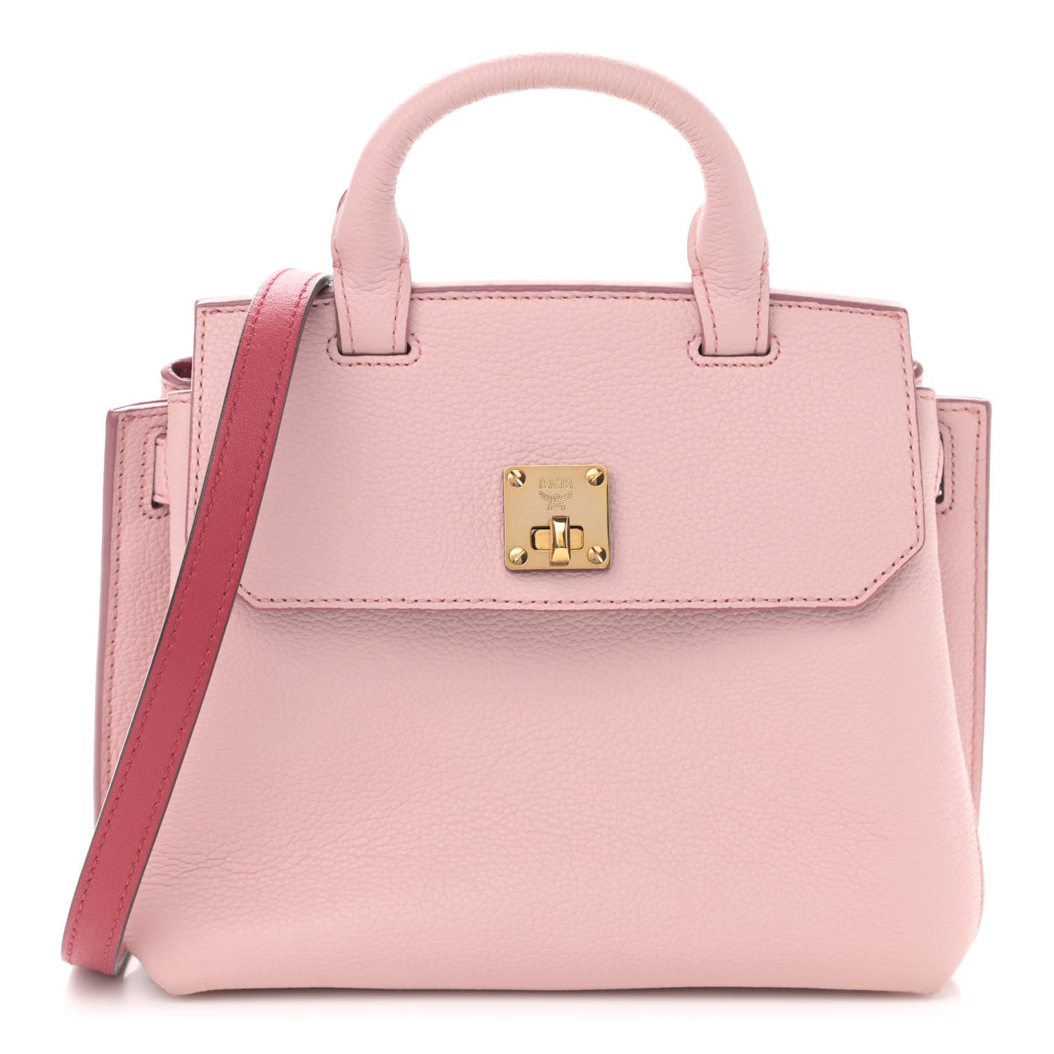 MCM Grained Calfskin Small Milla Crossbody Pale Mauve 1 of 9