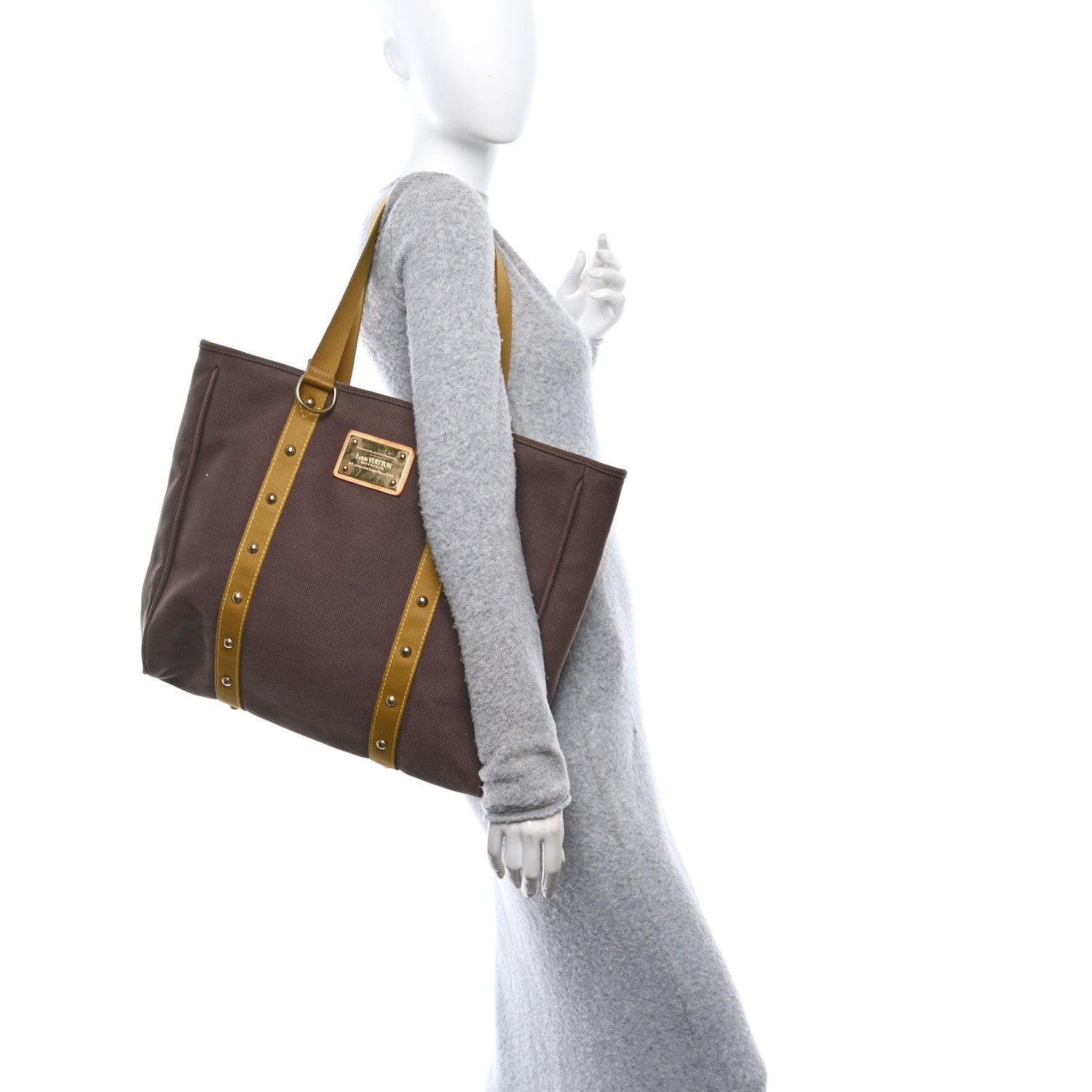 Louis Vuitton Toile Antigua Cabas GM Brown Kaki 2 of 9