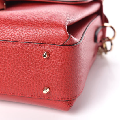 Gucci Dollar Calfskin Interlocking G Top Handle Shoulder Bag Red 6 of 10