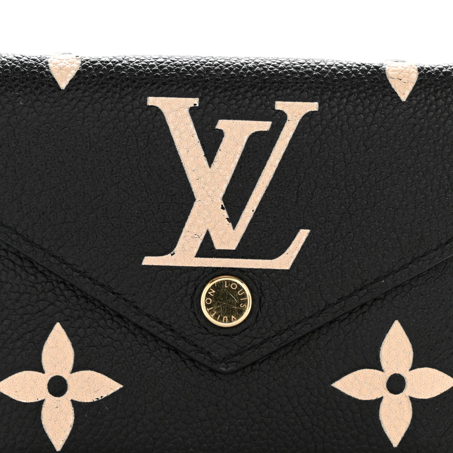 Louis Vuitton Empreinte Monogram Giant Victorine Wallet Black Beige 10 of 11