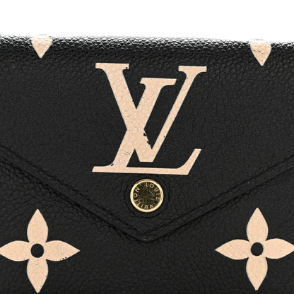 Louis Vuitton Empreinte Monogram Giant Victorine Wallet Black Beige 10 of 11