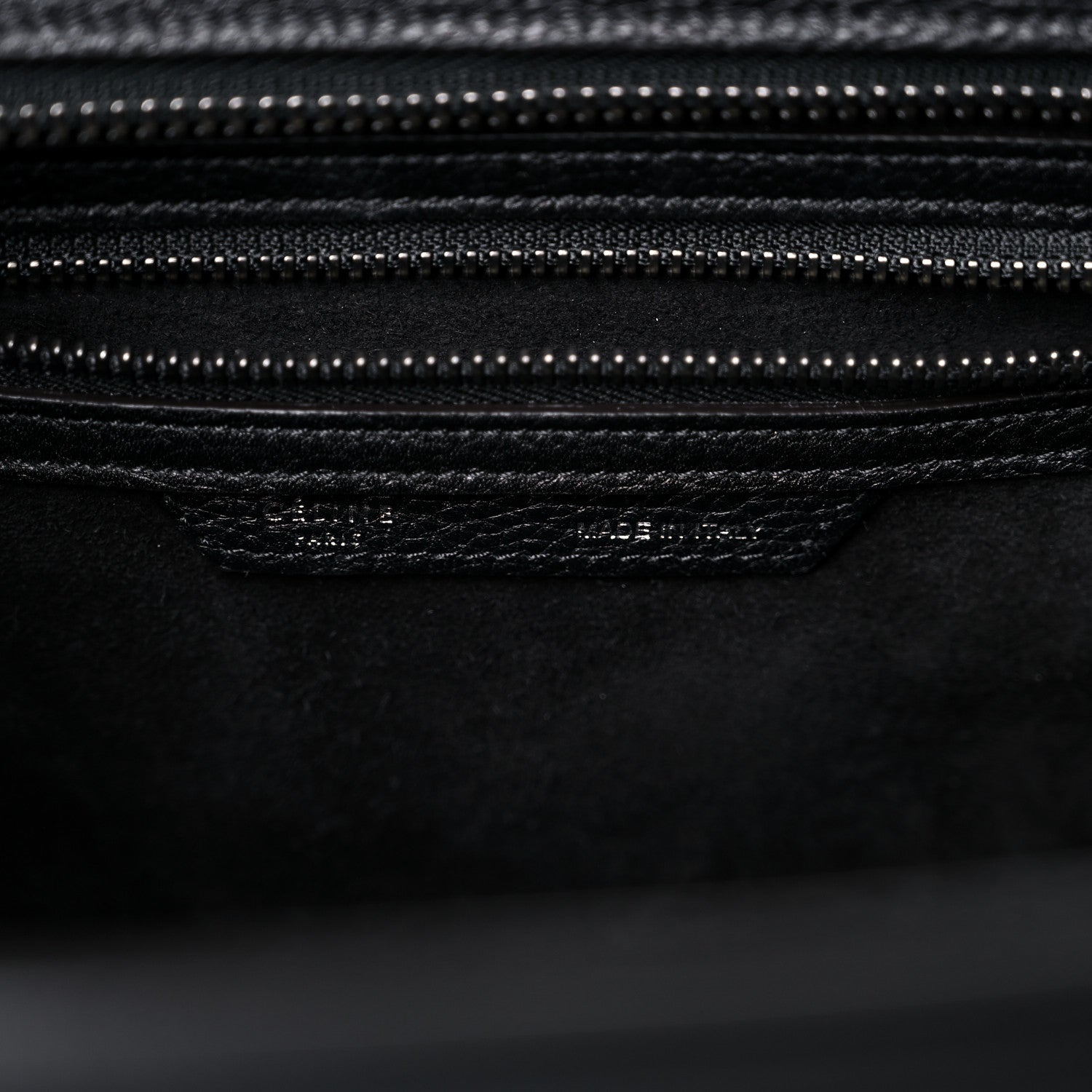 Celine Drummed Calfskin Micro Luggage Black 6 of 15