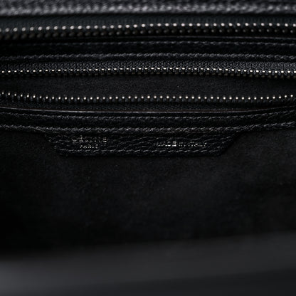 Celine Drummed Calfskin Micro Luggage Black 6 of 15