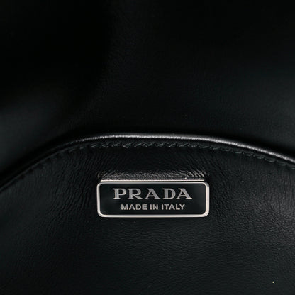 Prada Spazzolato Cleo Flap Adjustable Strap Shoulder Bag Black 6 of 9