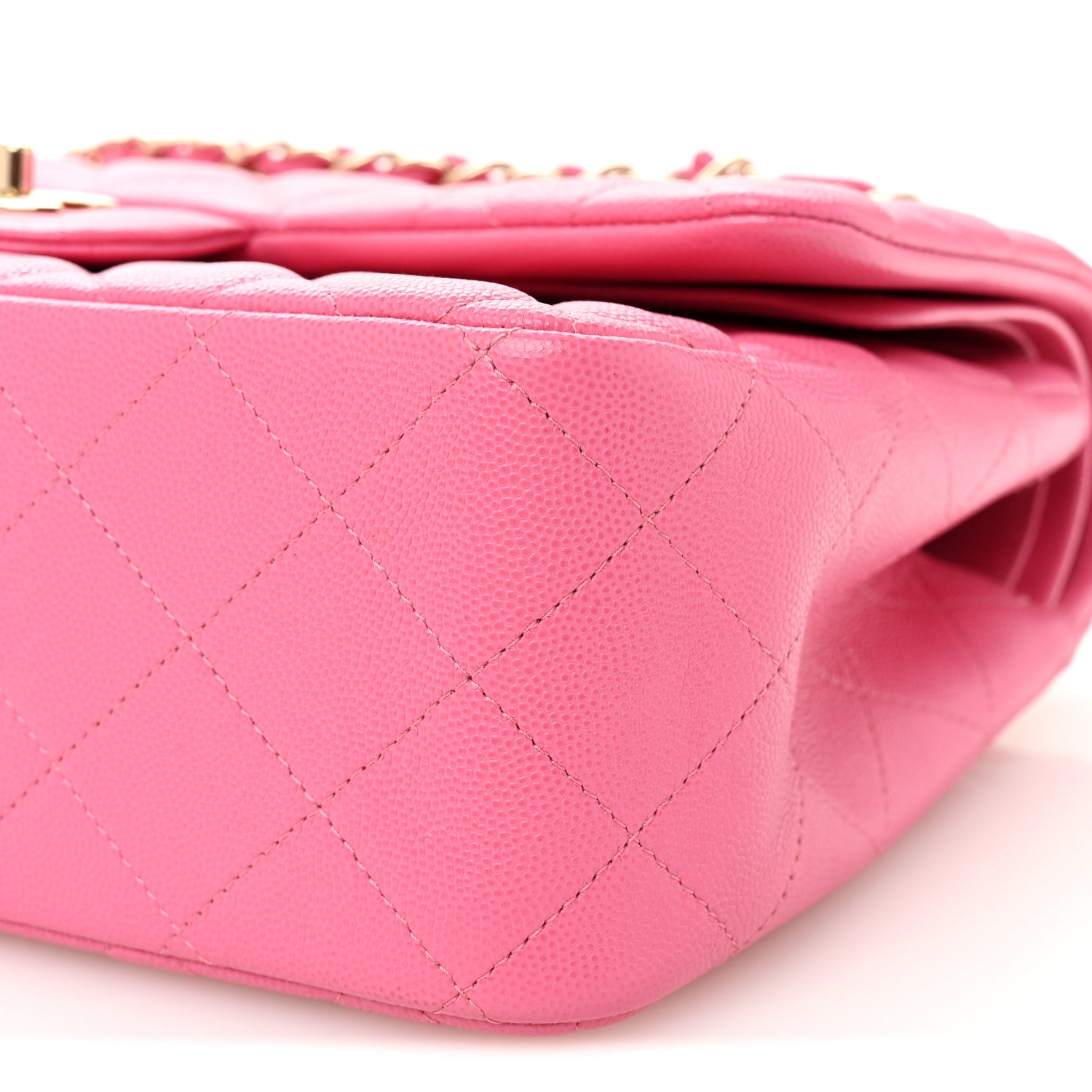 Chanel Caviar Quilted Jumbo Double Flap Pink 10 of 11