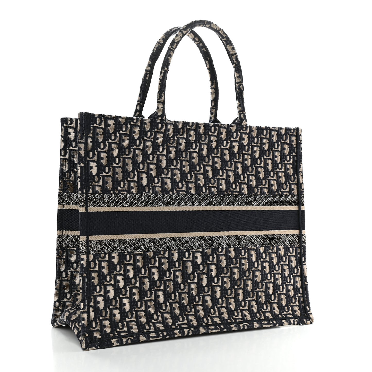 Oblique Book Tote Blue Multicolor