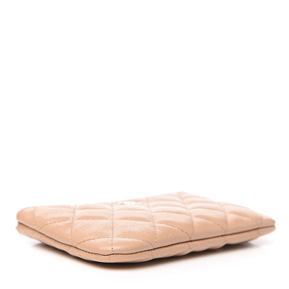Chanel Caviar Quilted Small Cosmetic Case Beige 3 of 7