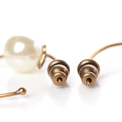 Christian Dior Pearl Bee Star Tribales Hoop Earrings 3 of 4