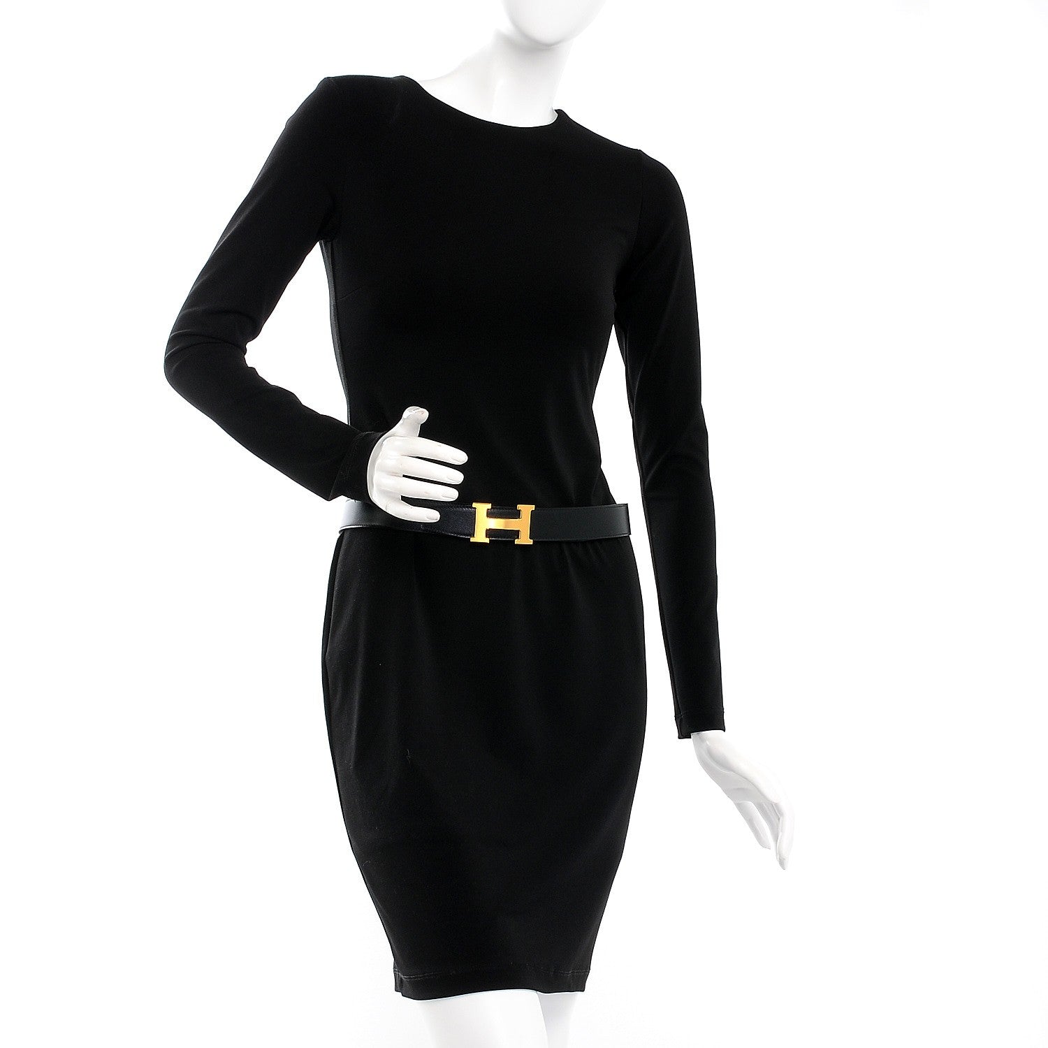 Hermes Box Togo 32mm H Belt 90 Black Gold 2 of 10