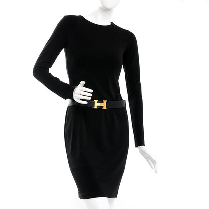 Hermes Box Togo 32mm H Belt 90 Black Gold 2 of 10