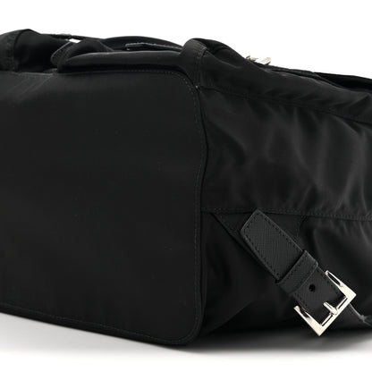 Prada Nylon Vela Saffiano Medium Backpack Black 8 of 10