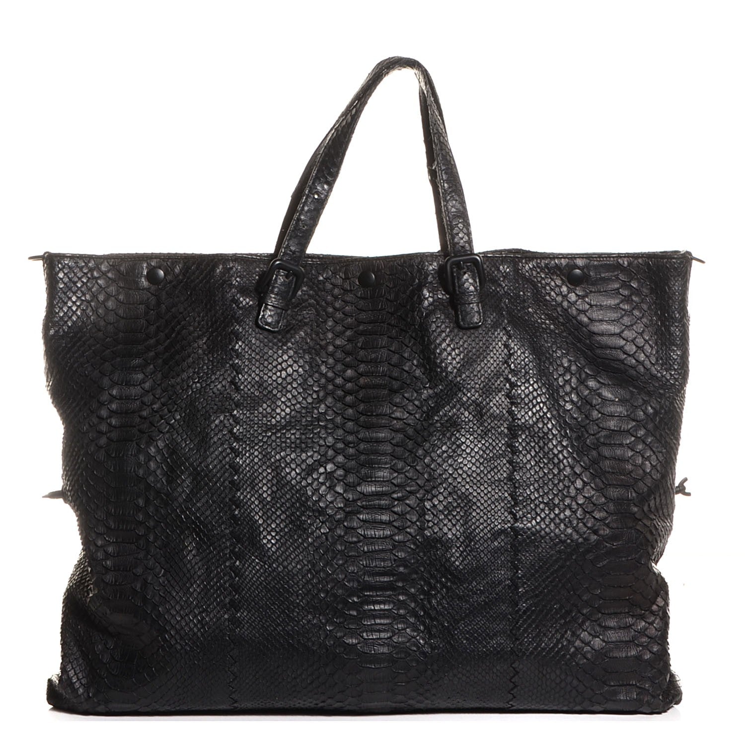 Bottega Veneta BOTTEGA VENETA Python Convertible Tote Bag Black 1 of 9