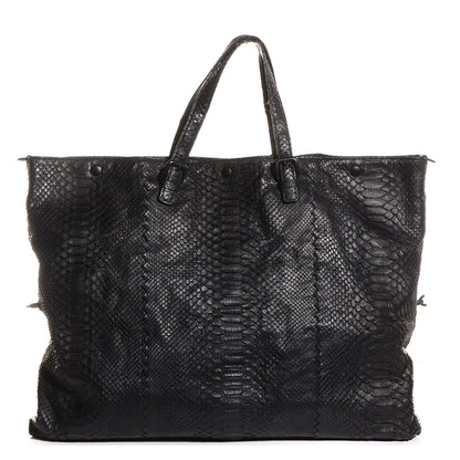 Bottega Veneta BOTTEGA VENETA Python Convertible Tote Bag Black 1 of 9
