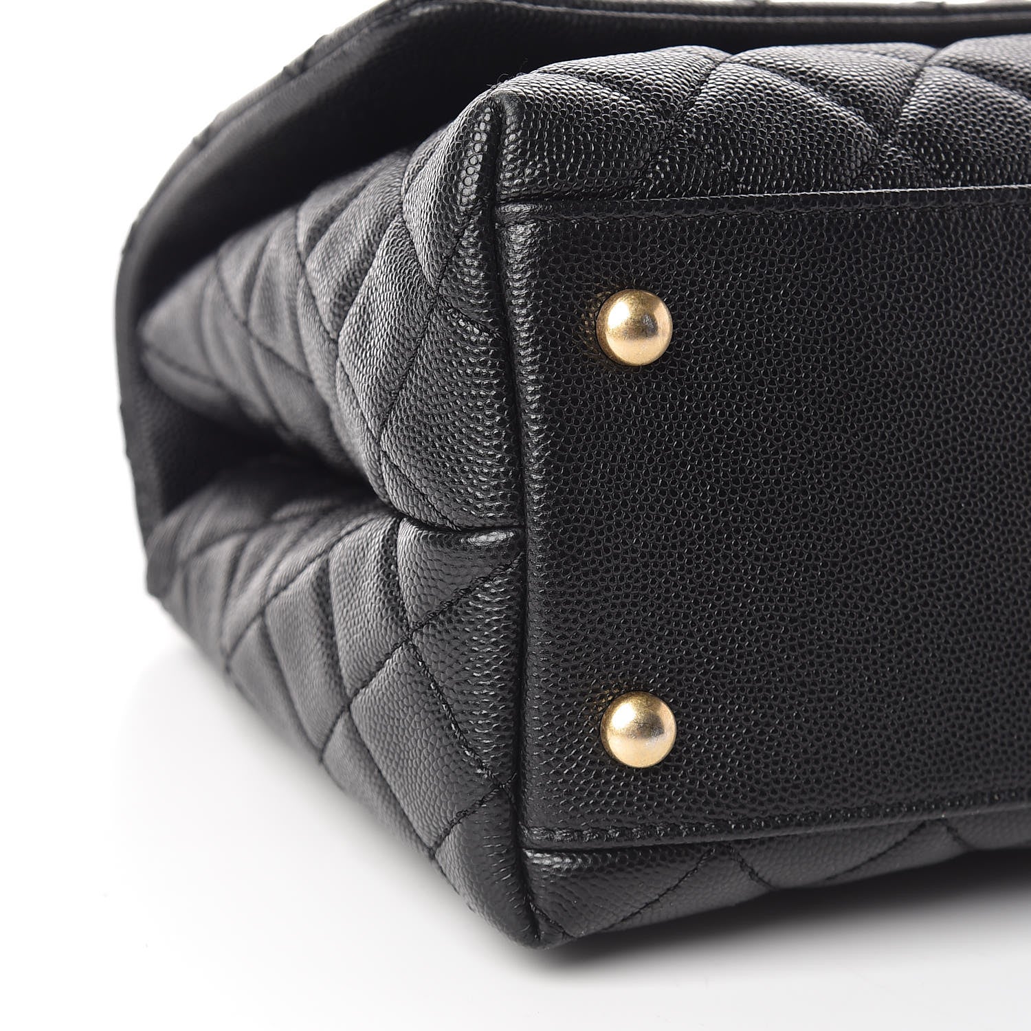 Chanel Caviar Lizard Embossed Quilted Small Coco Handle Flap Black 9 of 10