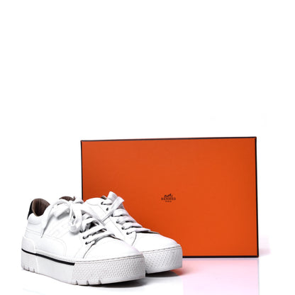 Hermes Epsom Womens Voltage Sneakers 38.5 White 10 of 10