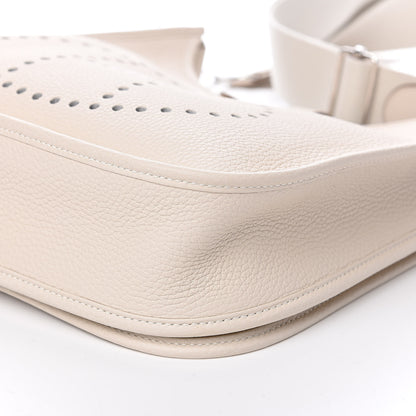 Hermes Taurillon Clemence Evelyne III PM Craie 10 of 11