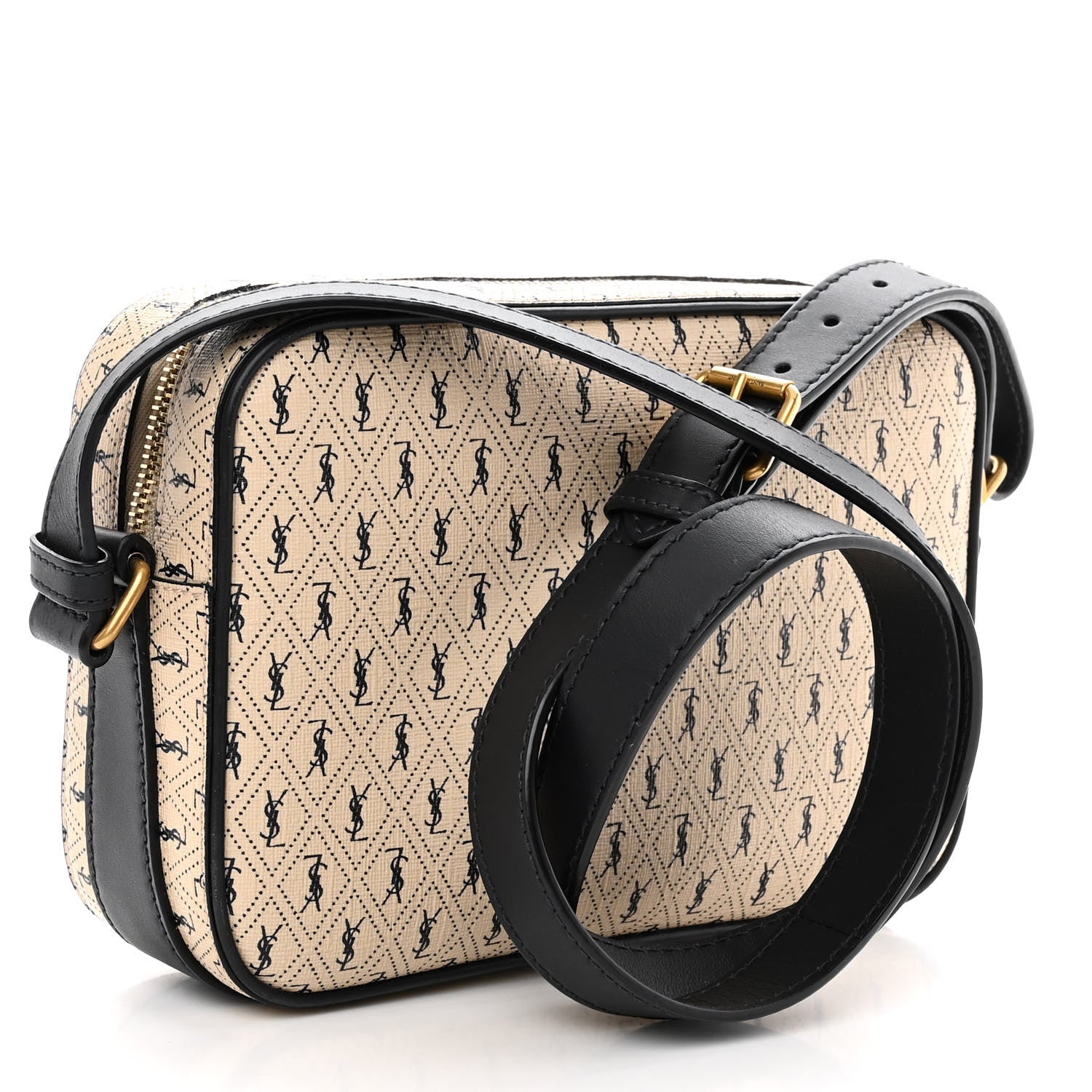 Saint Laurent Canvas Smooth Calfskin Le Monogramme Camera Bag Beige 3 of 9