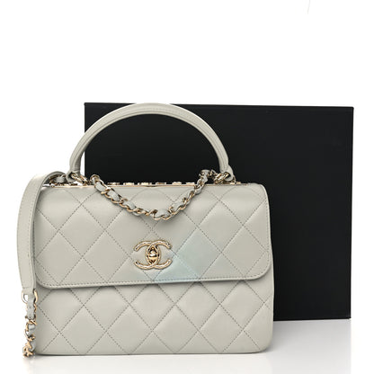 Chanel Lambskin Quilted Small Trendy Chain CC Flap Dual Handle Bag Light Blue 11 of 11