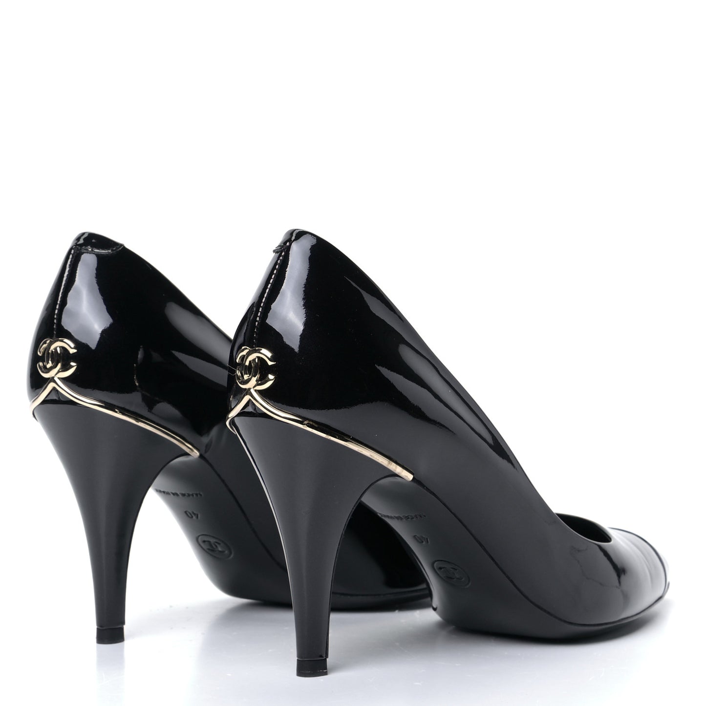Patent Cap Toe CC Pumps 40 Black
