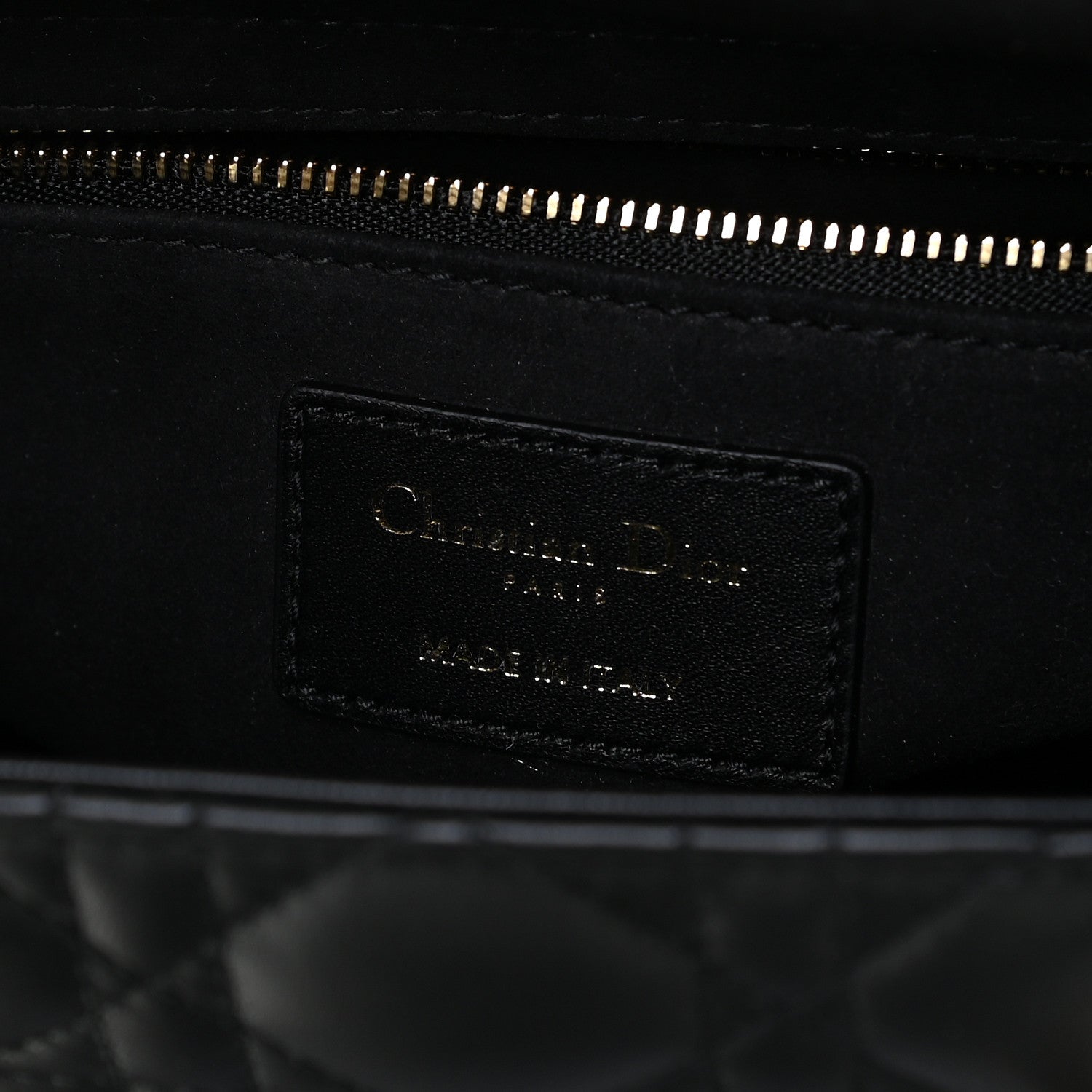 Christian Dior Lambskin Cannage Medium Lady Dior Black 5 of 8