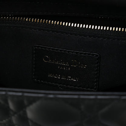 Christian Dior Lambskin Cannage Medium Lady Dior Black 5 of 8