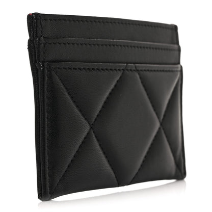 Chanel Lambskin Quilted Chanel 19 Card Holder Black 3 of 10