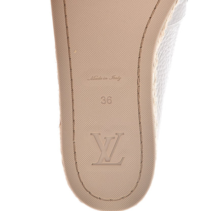 Louis Vuitton Calfskin Tropical Bloom Espadrille Flat 36 White 6 of 9