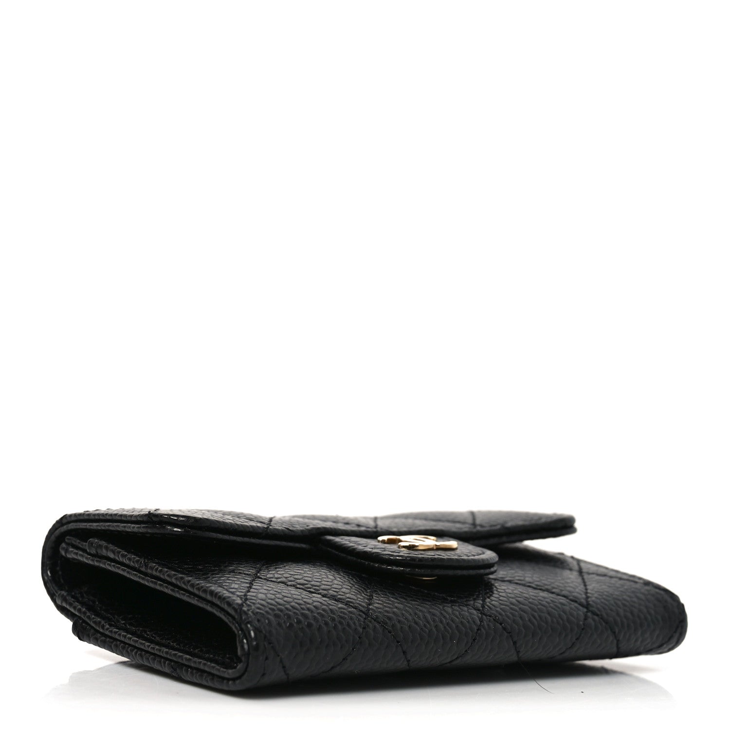 Chanel Caviar Quilted Flap Card Holder Wallet Black 7 of 18