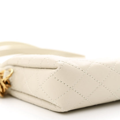 Saint Laurent Lambskin Quilted Gaby Zipped Pouch Crema Soft 10 of 12