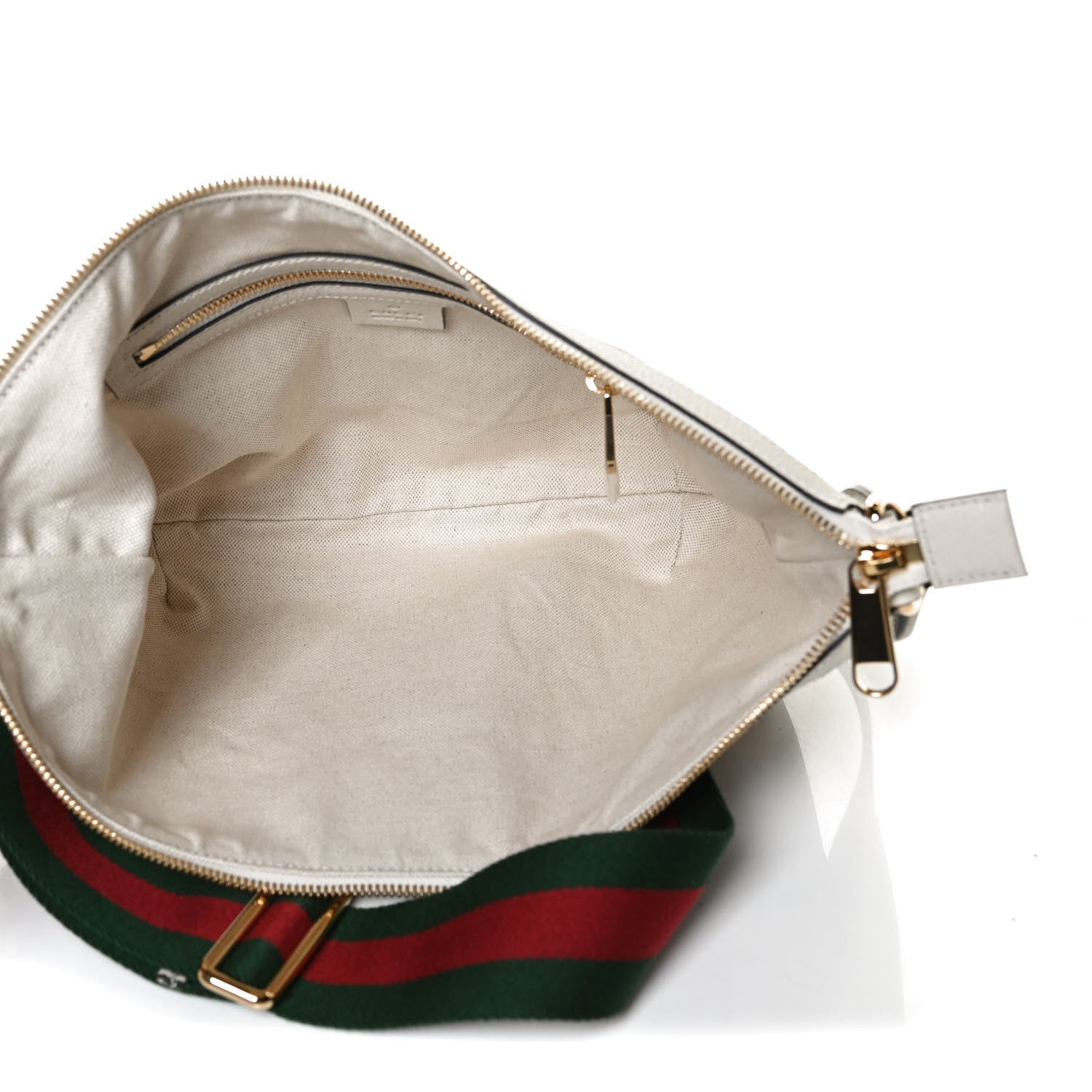 Gucci GG Supreme Monogram Flora Web Small Ophidia Half Moon Hobo White 5 of 14