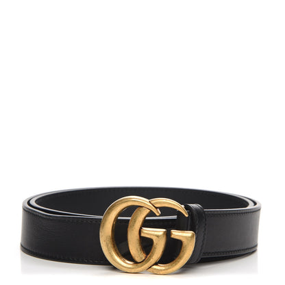 Gucci Calfskin Double G 30mm Belt 90 36 Black 1 of 6
