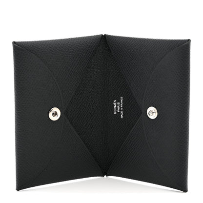 Hermes Epsom Calvi Card Case Black 5 of 8