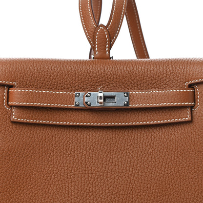 Hermes Taurillon Clemence Kelly Ado Backpack Gold 9 of 10