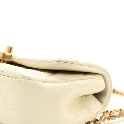Chanel Caviar Quilted Chain Melody Waist Belt Bag White 11 of 11