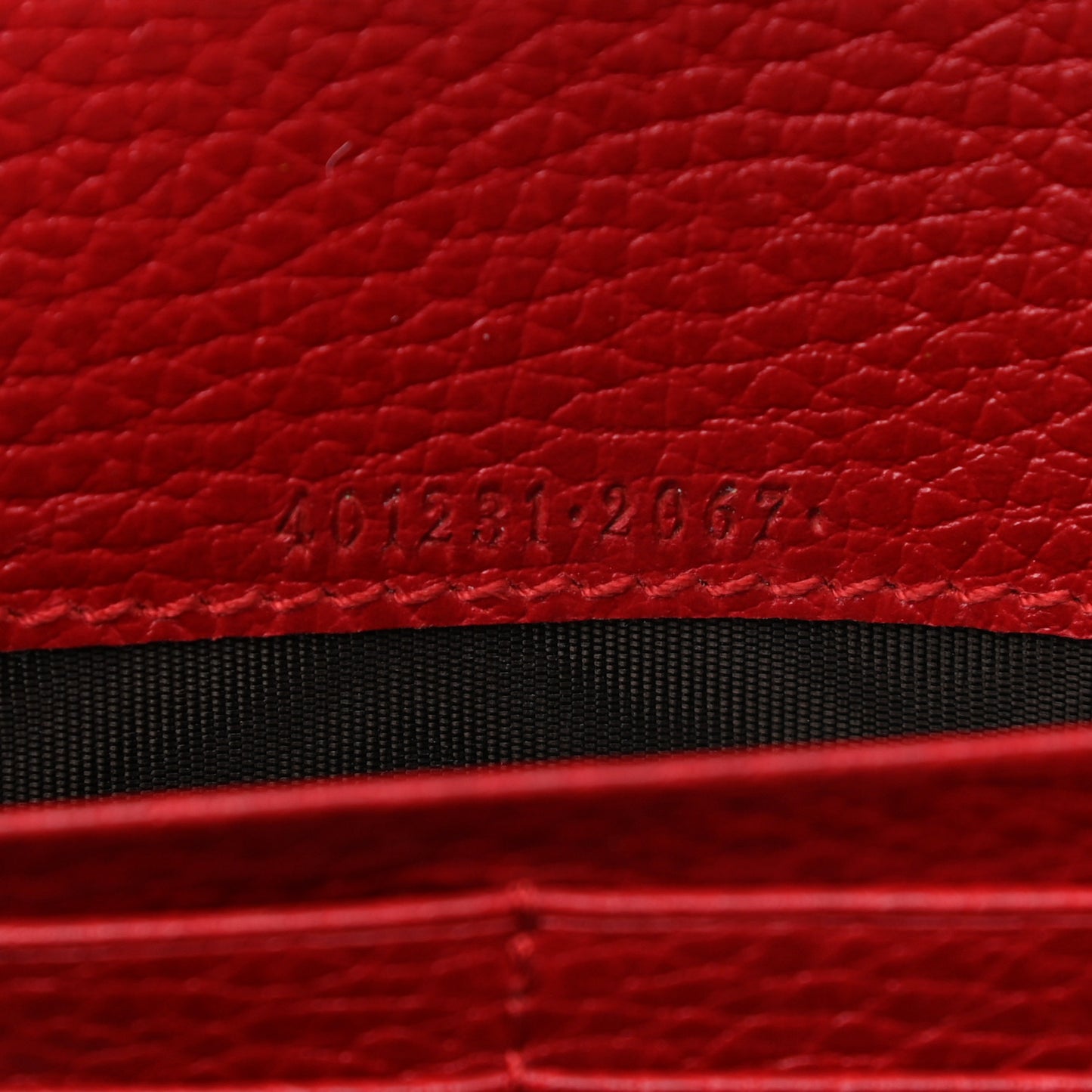 Calfskin Mini Dionysus Chain Wallet Hibiscus Red