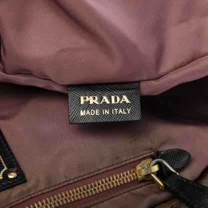 Prada Tessuto Nylon Saffiano Tote Black 8 of 11