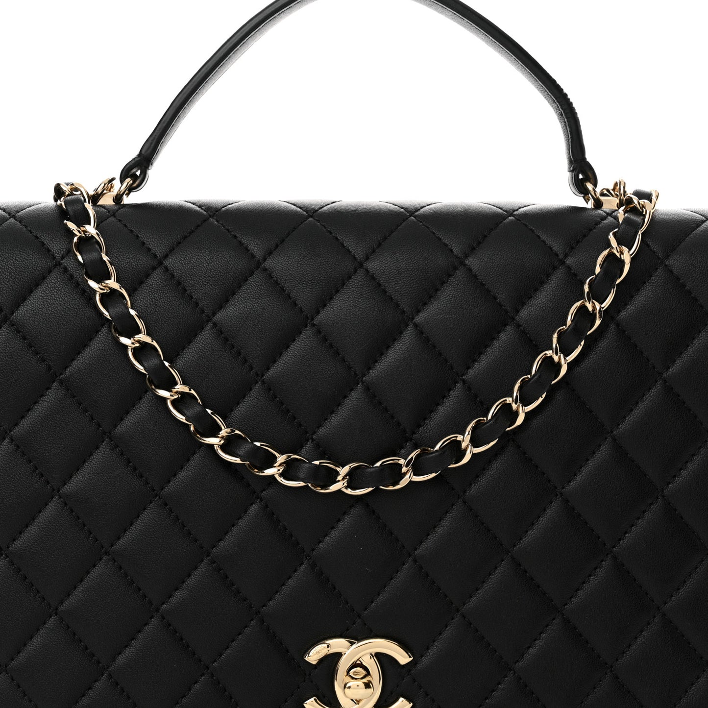 Lambskin Quilted Medium Citizen Chic Flap Black