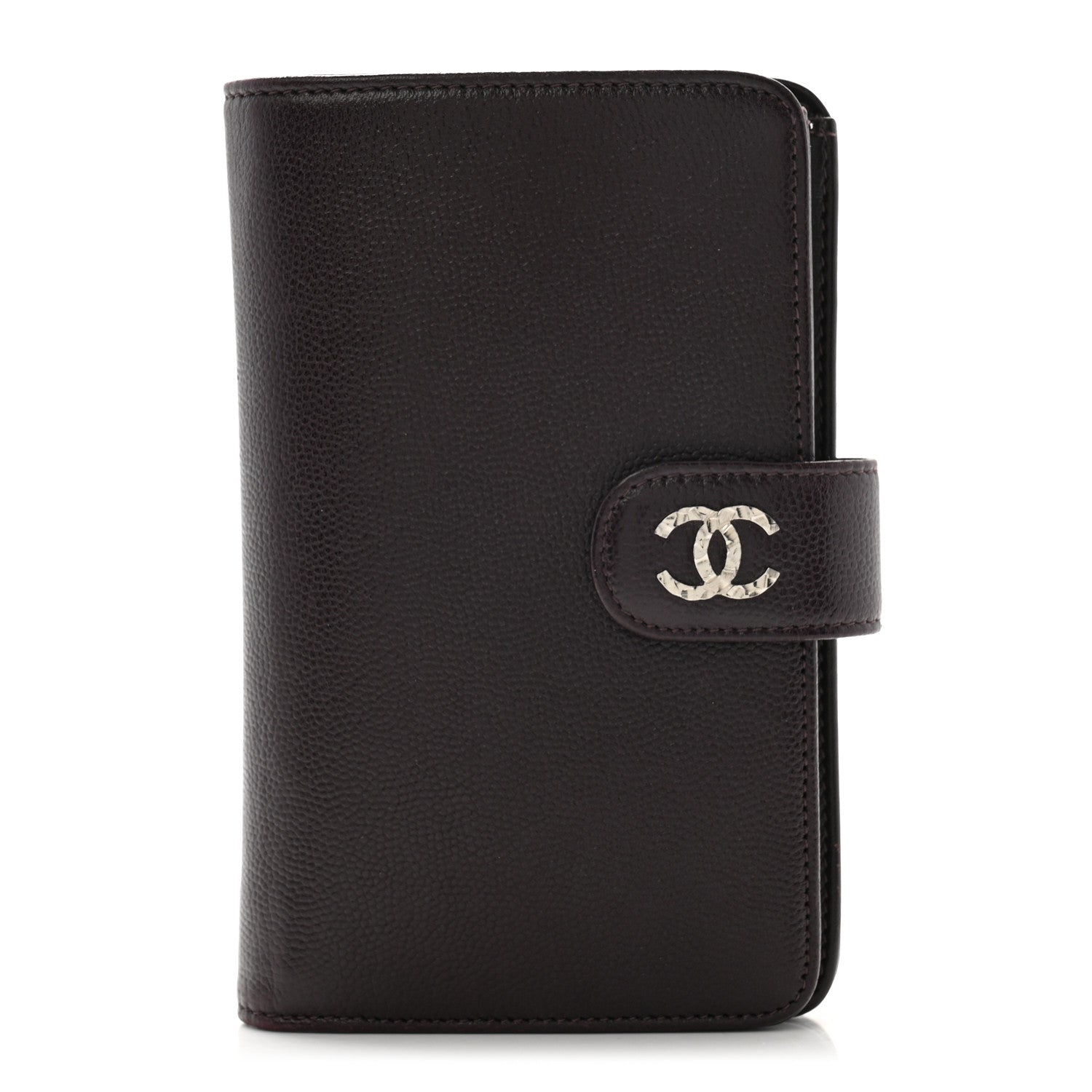 Chanel Caviar CC French Wallet Dark Purple 1 of 11