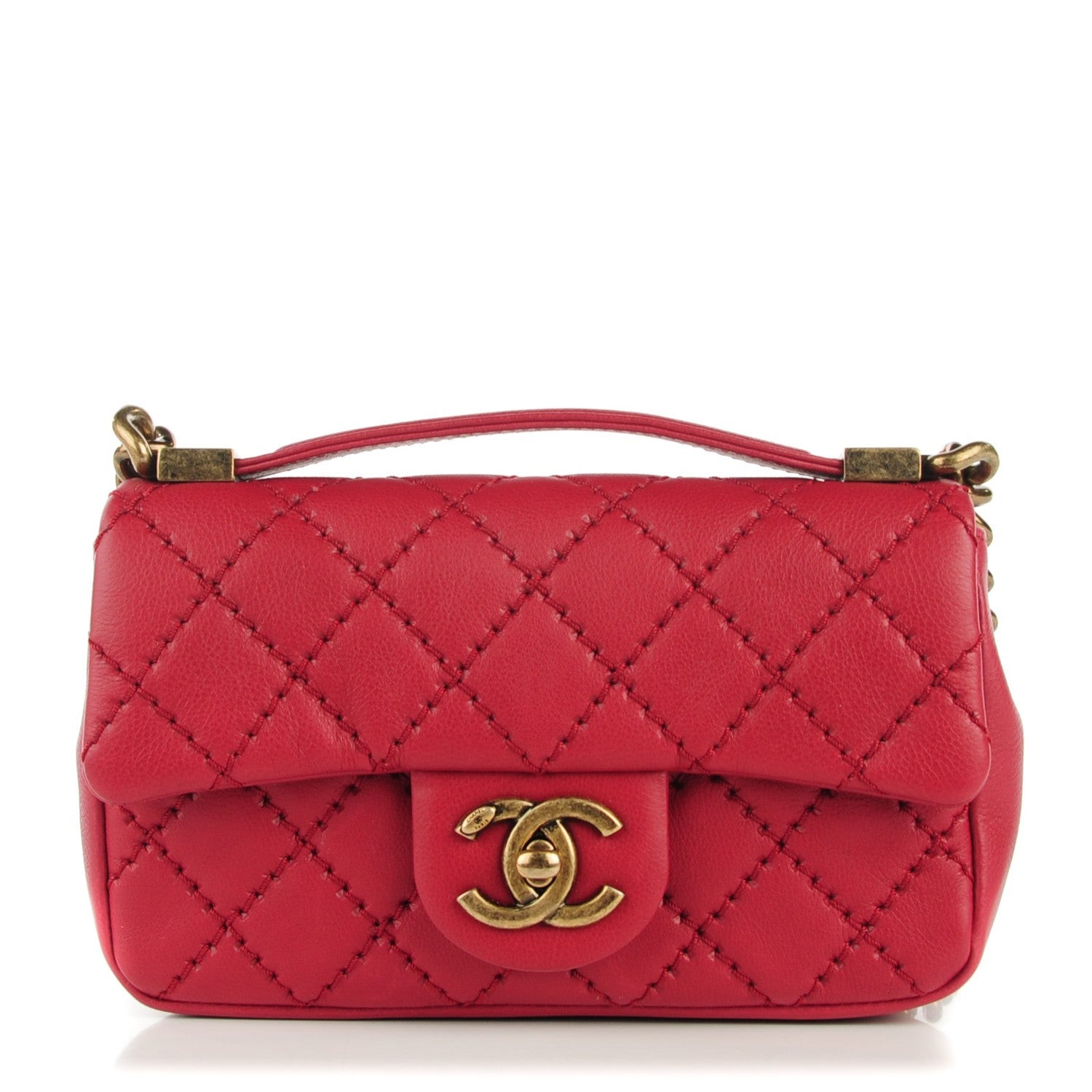 Chanel Calfskin Quilted Mini Urban Day Flap Red 1 of 8