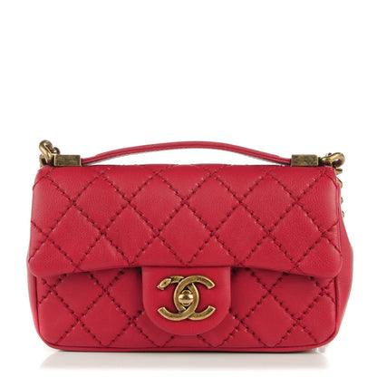 Chanel Calfskin Quilted Mini Urban Day Flap Red 1 of 8