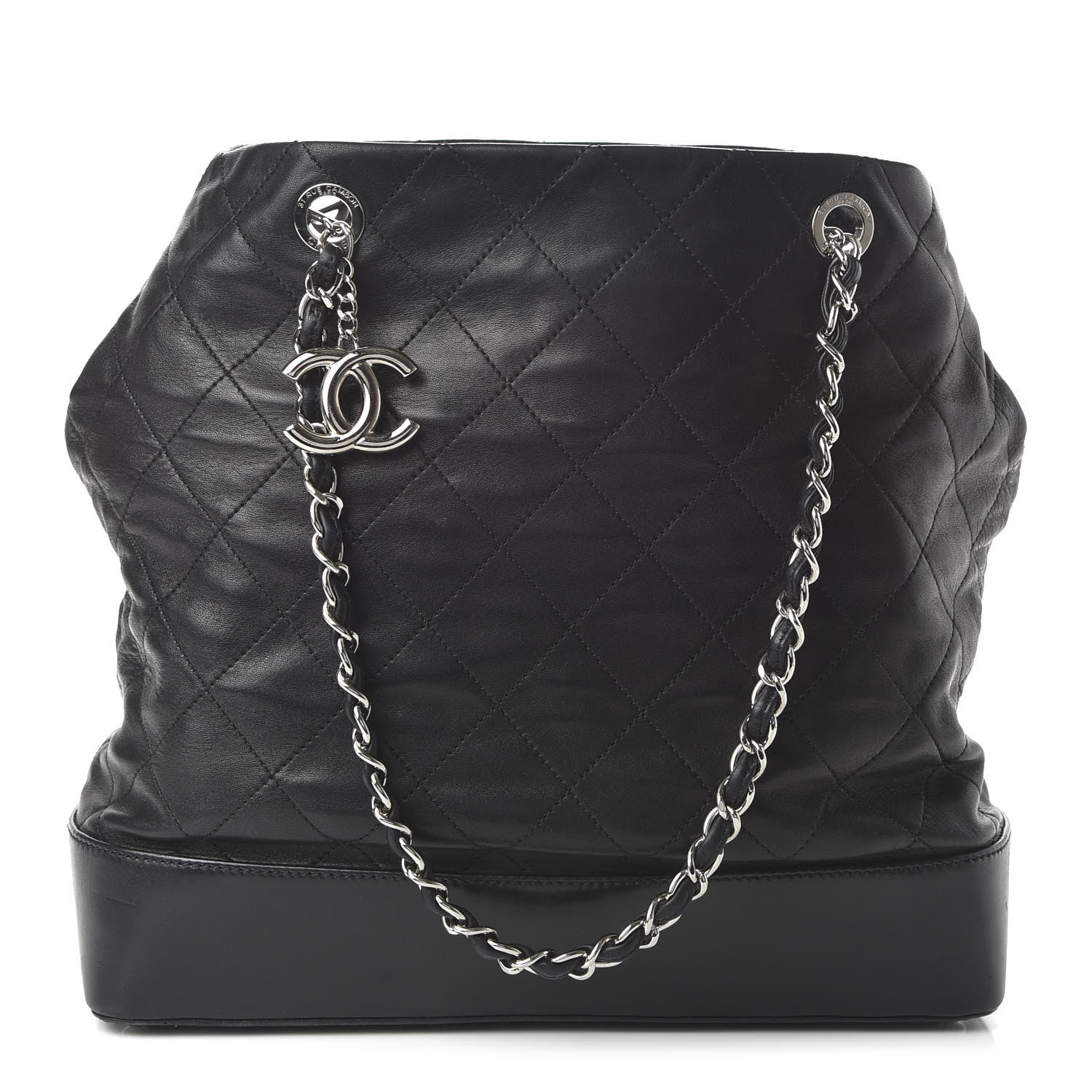 Chanel Calfskin Stitched Large VIP Shopping Tote Black 1 of 13