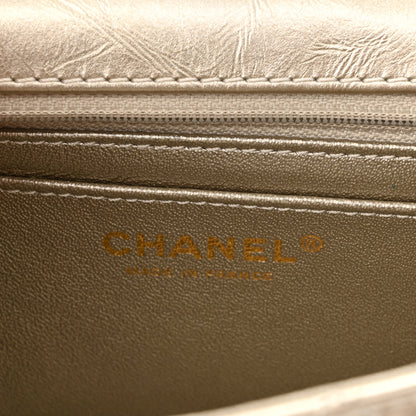 Chanel Metallic Aged Calfskin Quilted 2.55 Reissue Mini Flap Light Gold 6 of 11