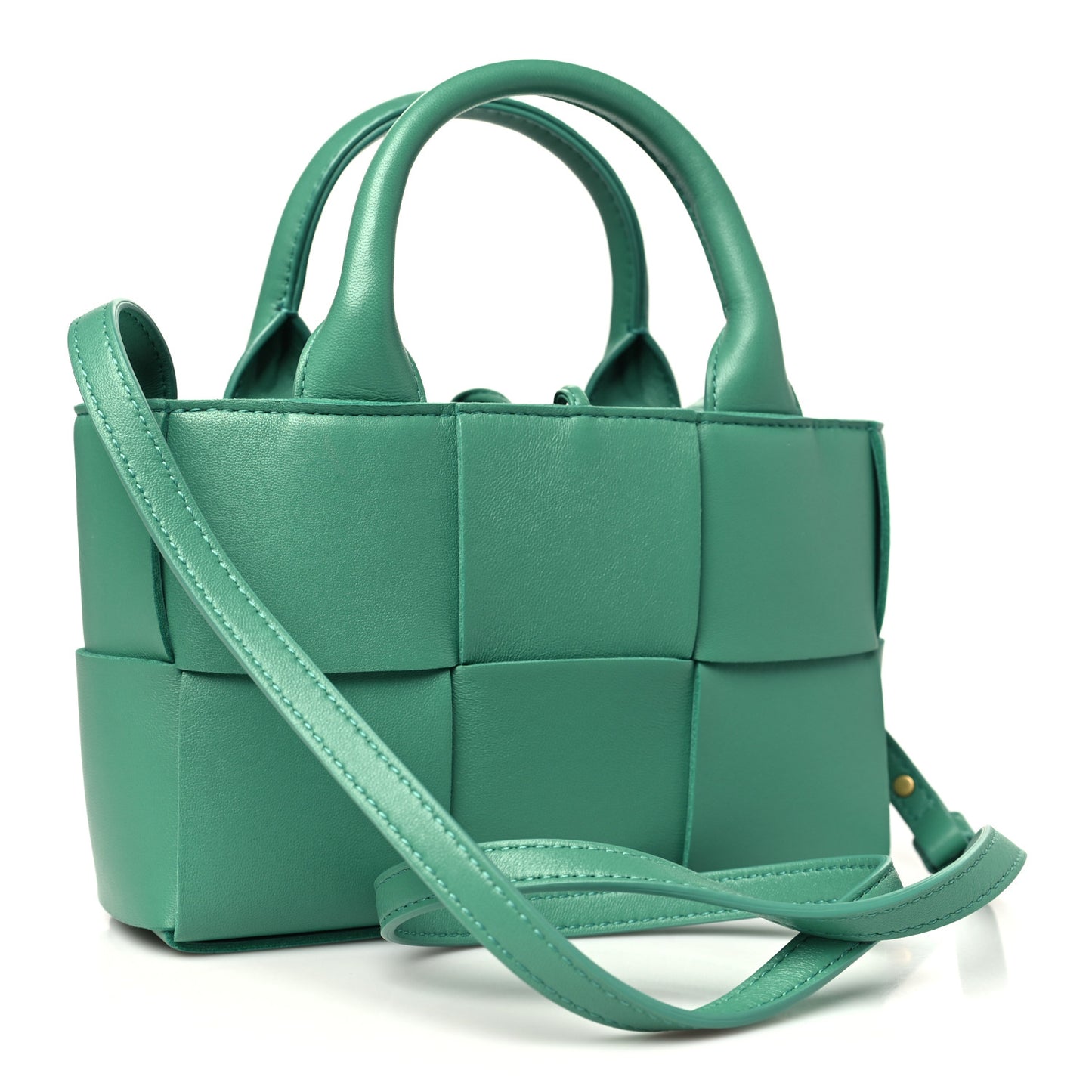 Nappa Maxi Intrecciato Mini Arco Tote Celadon