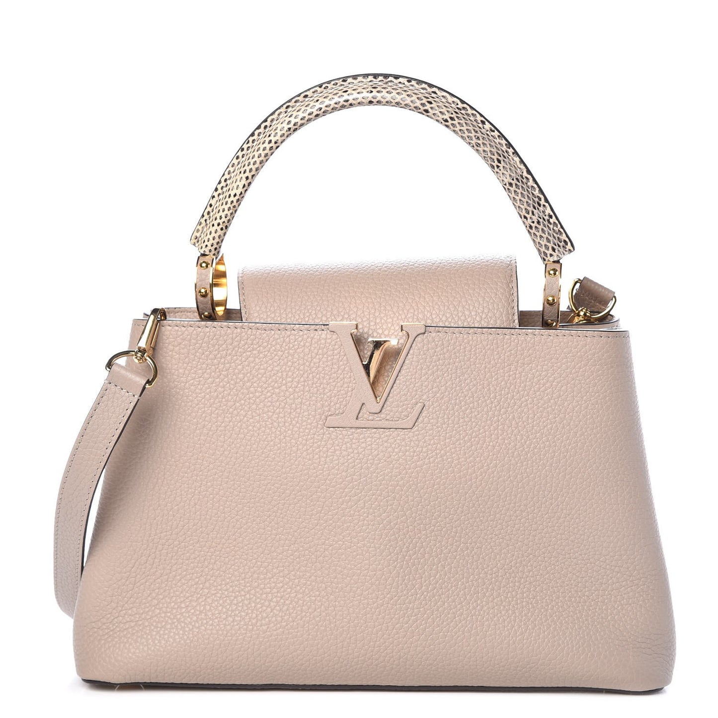 Taurillon Python Capucines PM Galet