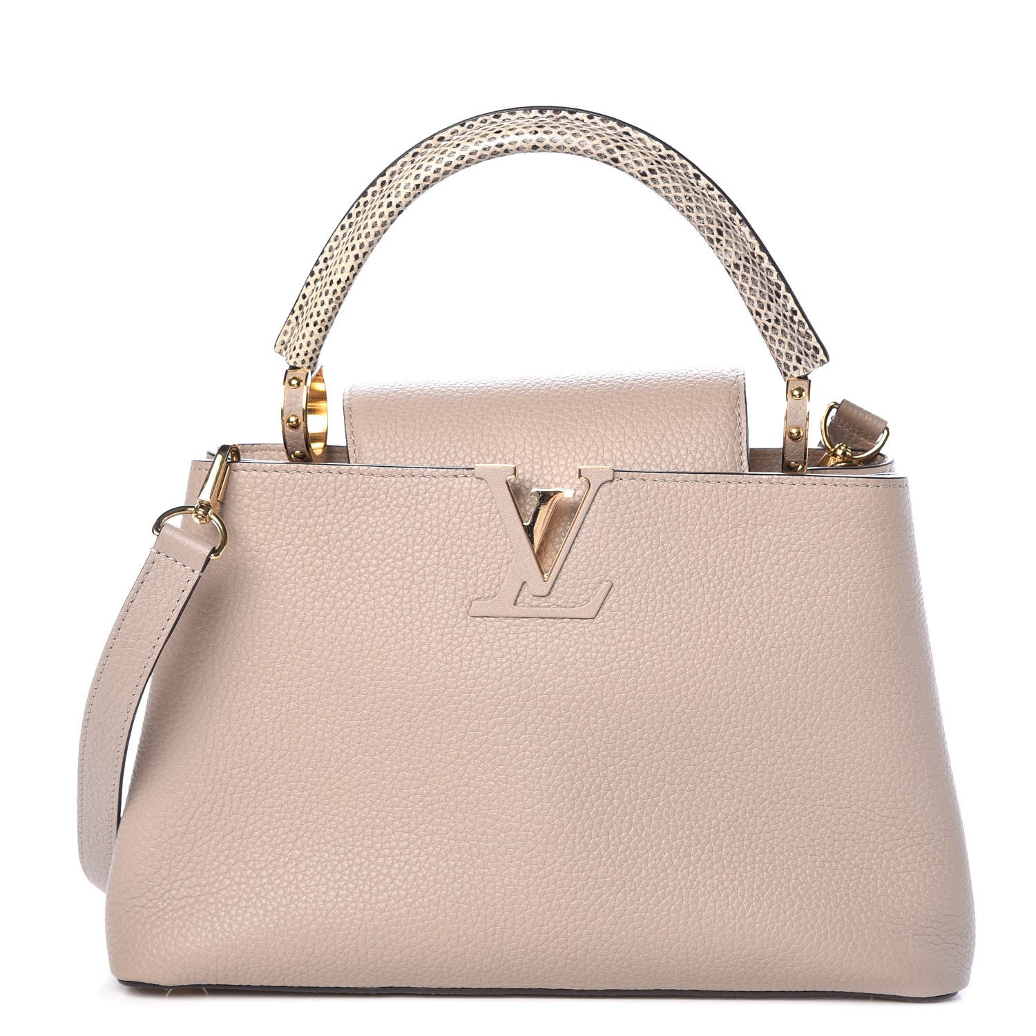 Louis Vuitton Taurillon Python Capucines PM Galet 1 of 7