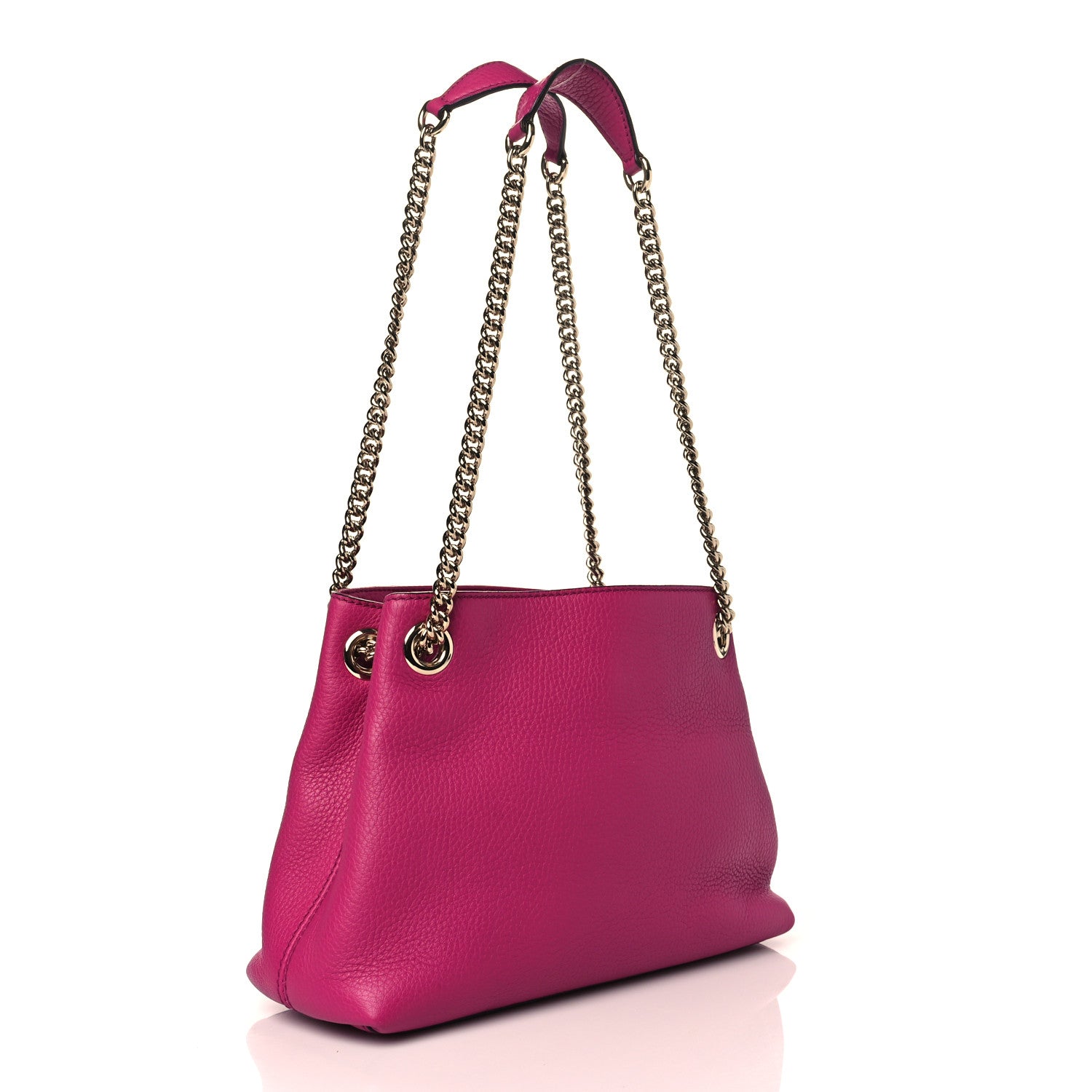 Gucci Cellarius Calfskin Small Soho Chain Shoulder Bag Bright Bouganville 3 of 10