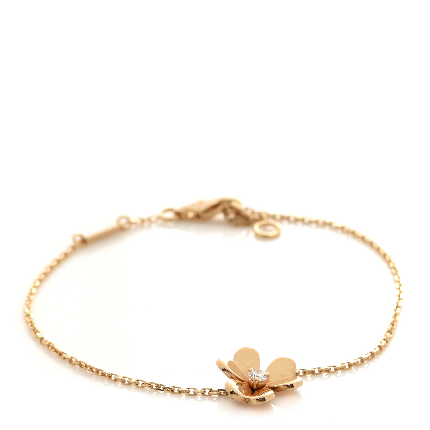 Van Cleef & Arpels 18K Yellow Gold Diamond Mini Frivole Bracelet 1 of 6