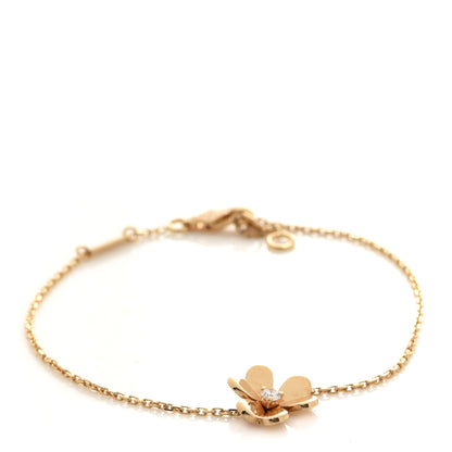 Van Cleef & Arpels 18K Yellow Gold Diamond Mini Frivole Bracelet 1 of 6