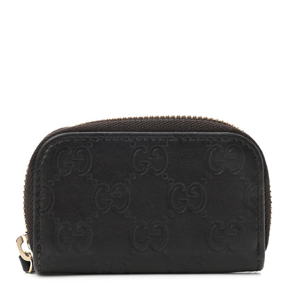 Gucci Guccissima Zip Around Coin Purse Wallet Dark Brown 1 of 8