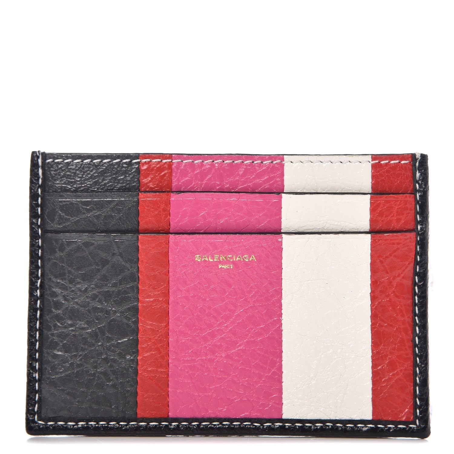 Balenciaga Agneau Arena Multicolore Multi Card Case Rose Gris White Black Rouge 1 of 7